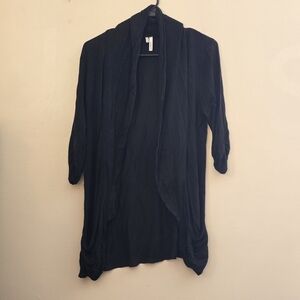 Studio Y Women's Medoum Black Open-Front Lightweight Cardigan